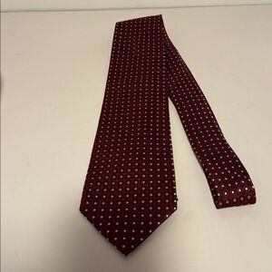 Jos. A. Bank Burgundy and White Dot Tie